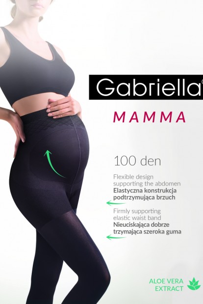 Черные колготки для беременных Gabriella 174 MAMMA 100 den - фото 1