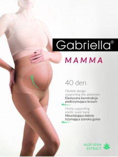 Высокие телесные колготки для беременных 40 ден с поддерживающими шортиками