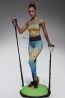 Спортивные женские цветные легинсы для фитнеса с горошек BAS BLEU Wave 90 - фото 1