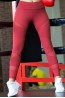Женские спортивные леггинсы с сетчатыми вставкми  Opium pf-11 красный - фото 2
