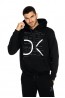 Черное мужское худи с капюшоном и карманом кенгуру Dreskod DK10 WORDS 02 - фото 1