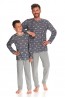 Мужская хлопковая пижама с брюками и футболкой с длинным рукавом Taro 23w harry 2639-2640-01 - фото 3
