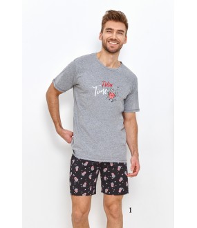 Мужская семейная пижама с футболкой и шортами