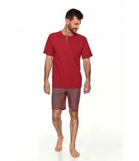 Красный пижамный комплект с шортами