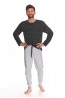 Мужская пижама из вискозы с брюками и футболкой с длинным рукавом Taro 23w vito 2819-2820-01 - фото 1
