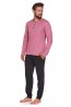 Хлопковая мужская пижама с розовой кофтой Doctor Nap pmb-4149 - фото 3