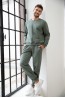 Мужская хлопковая пижама с брюками на манжетах и свитшотом Taro 24w scott 3068-01 - фото 2