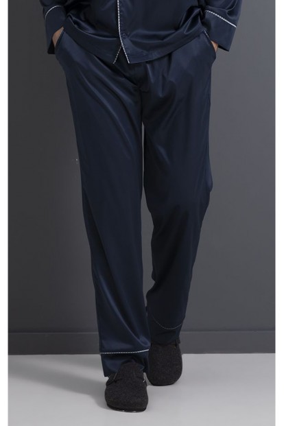Штаны пижамные синего цвета с карманами Laete  - фото 1