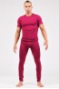 Мужские брюки-кальсоны из хлопка  с двухслойным гульфиком Opium r-116 рубиновые - фото 3