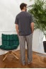Домашние мужские брюки из хлопка в полоску Laete 61657 - фото 2