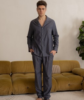 Мужские пижамные брюки из легкого хлопка
