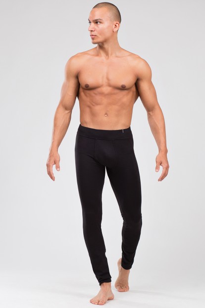 Мужские брюки-кальсоны из хлопка  с двухслойным гульфиком Opium r-115 черные - фото 1
