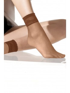 Тонкие прозрачные носки коричневого цвета 2 пары в упаковке