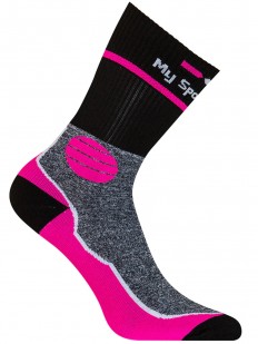 Черно-розовые спортивные женские носки 
