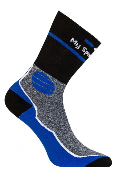 Мужские высокие носки для спорта черно-синего цвета Silca Gd9181 calza sportiva corta  - фото 1