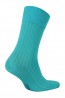 Повседневные хлопковые мужские носки Opium premium "в рубчик" морская волна - фото 1