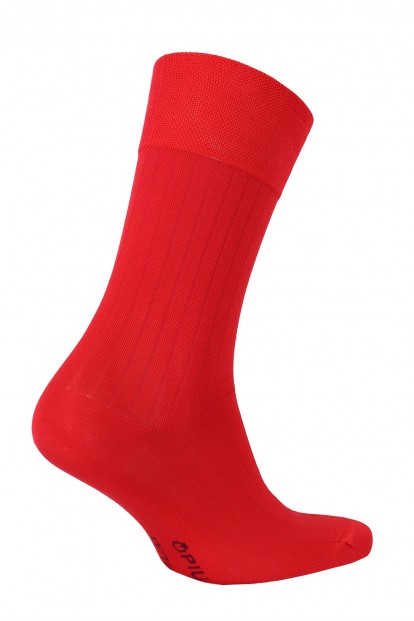 Тонкие и прочные мужские носки из хлопка Opium premium красные - фото 1