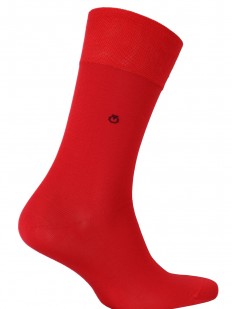 Красные хлопковые мужские носки 