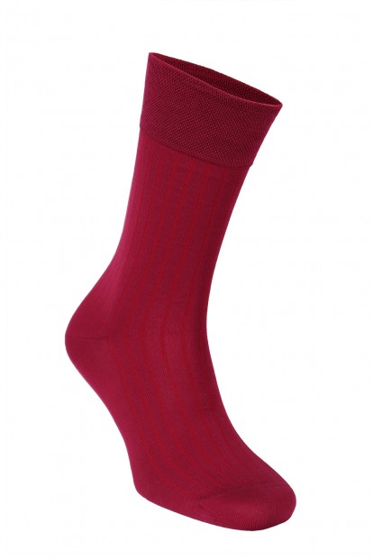 Классические мужские хлопковые носки Opium premium бордовые - фото 1