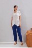 Синие женские брюки с высокой талией Laete 61691 - фото 5