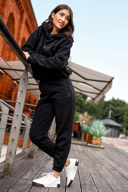 Черные женские джоггеры с высокой талией Dreskod DK02f 02 - фото 1