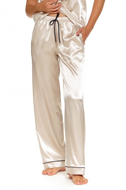 Женские широкие хлопковые брюки для сна и отдыха  Doctor nap spo.5228 champagne - фото 1