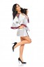 Короткий женский халат-кимоно с трусиками стрингами в комплекте Beauty night Summer peignoir серебристый - фото 4