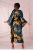 Женский атласный широкий халат-кимоно с ассиметричной длиной Livco corsetti fashion Lc 90660 handis szlafrok - фото 2
