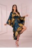 Женский атласный широкий халат-кимоно с ассиметричной длиной Livco corsetti fashion Lc 90660 handis szlafrok - фото 16