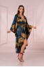 Женский атласный широкий халат-кимоно с ассиметричной длиной Livco corsetti fashion Lc 90660 handis szlafrok - фото 11