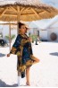 Женский атласный широкий халат-кимоно с ассиметричной длиной Livco corsetti fashion Lc 90660 handis szlafrok - фото 10