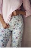 Женский хлопковый пижамный комплект из брюк и кофты с рукавом 3/4 Taro 24w amora 2990-01 - фото 3