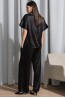 Женский черный костюм для дома с брюками и свободной блузой Mia-amore Mary 7436 - фото 2