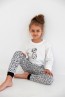 Хлопковая пижама для девочки с брюками и лонгсливом Sensis rolly kids - фото 1