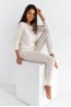 Белая женская пижама с брюками и лонгсливом Sensis muriel - фото 2