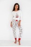Женская пижама из хлопка с брюками на манжетах и лонгсливом Sensis panda - фото 1