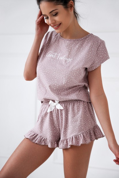 Женская хлопковая пижама с шортами и футболкой Sensis feelings - фото 1