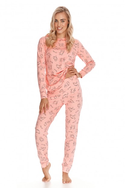 Женский пижамный комплект из брюк и кофты с длинным рукавом Taro 23w serena 2777-01 - фото 1