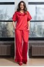 Женский красный костюм для дома с брюками и свободной блузой  Mia-amore Mary 7436r - фото 3