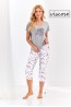 Женская пижама из вискозы с бриджами и футболкой Taro 20s betty 2298-01 - фото 1