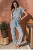 Женский пижамный комплект из брюк и рубашки свободного кроя Mia-amore Vegas 1996s - фото 1