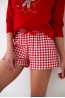 Женский красный пижамный комплект с шортами с кофтой с рукавом 3/4 Sensis hazel - фото 6