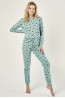 Женская трикотажная хлопковая пижама с брюками и лонгсливом Taro 24w nina 2977-01 - фото 1