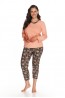 Женский хлопковый пижамный комплект из брюк и кофты с длинным рукавом Taro 23w luna 2809-01 - фото 1