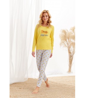 Желтый пижамный комплект для сна и отдыха