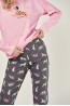 Женская трикотажная хлопковая пижама с брюками и лонгсливом Taro 24w ruby 2986-01 - фото 3