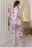 Женская шелковая пижама с брюками и рубашкой с коротким рукавом Mia-amore Grace 3136 - фото 2
