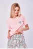 Пижамный верх - женская хлопковая футболка розового цвета Taro 23s spring 2960-02 - фото 1
