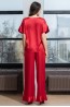 Женский красный костюм для дома с брюками и свободной блузой  Mia-amore Mary 7436r - фото 4