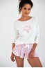 Женская пижама из хлопка с шортами в клетку и футболкой с рукавом 3/4 Sensis the best - фото 5